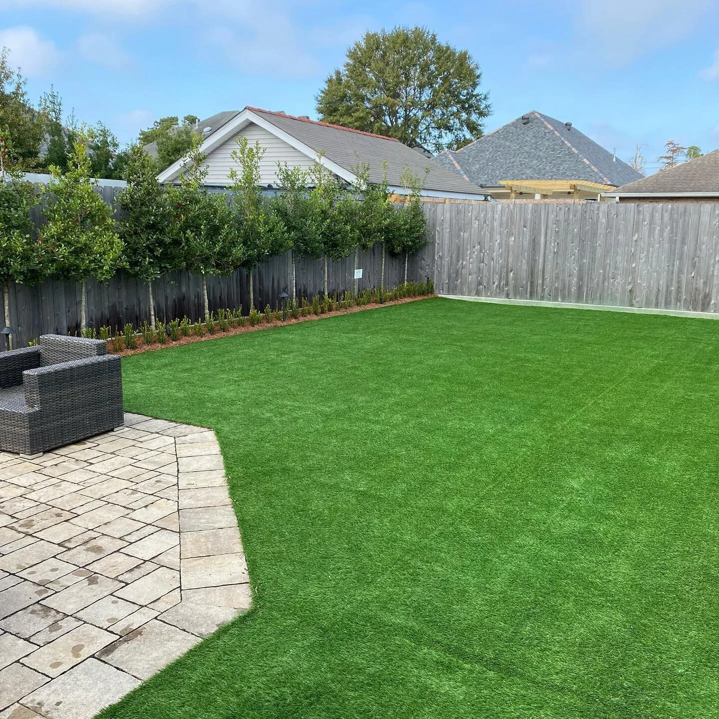 Backyard Turf Installation in Frisco, TX